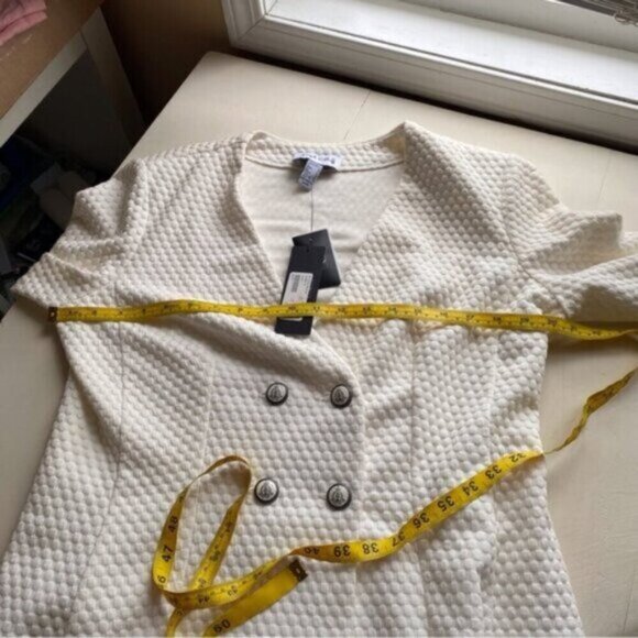 Joesph Ribkoff Blazer Jacket Woman 14 Textured Double Breasted Preppy 191473 - Picture 13 of 16